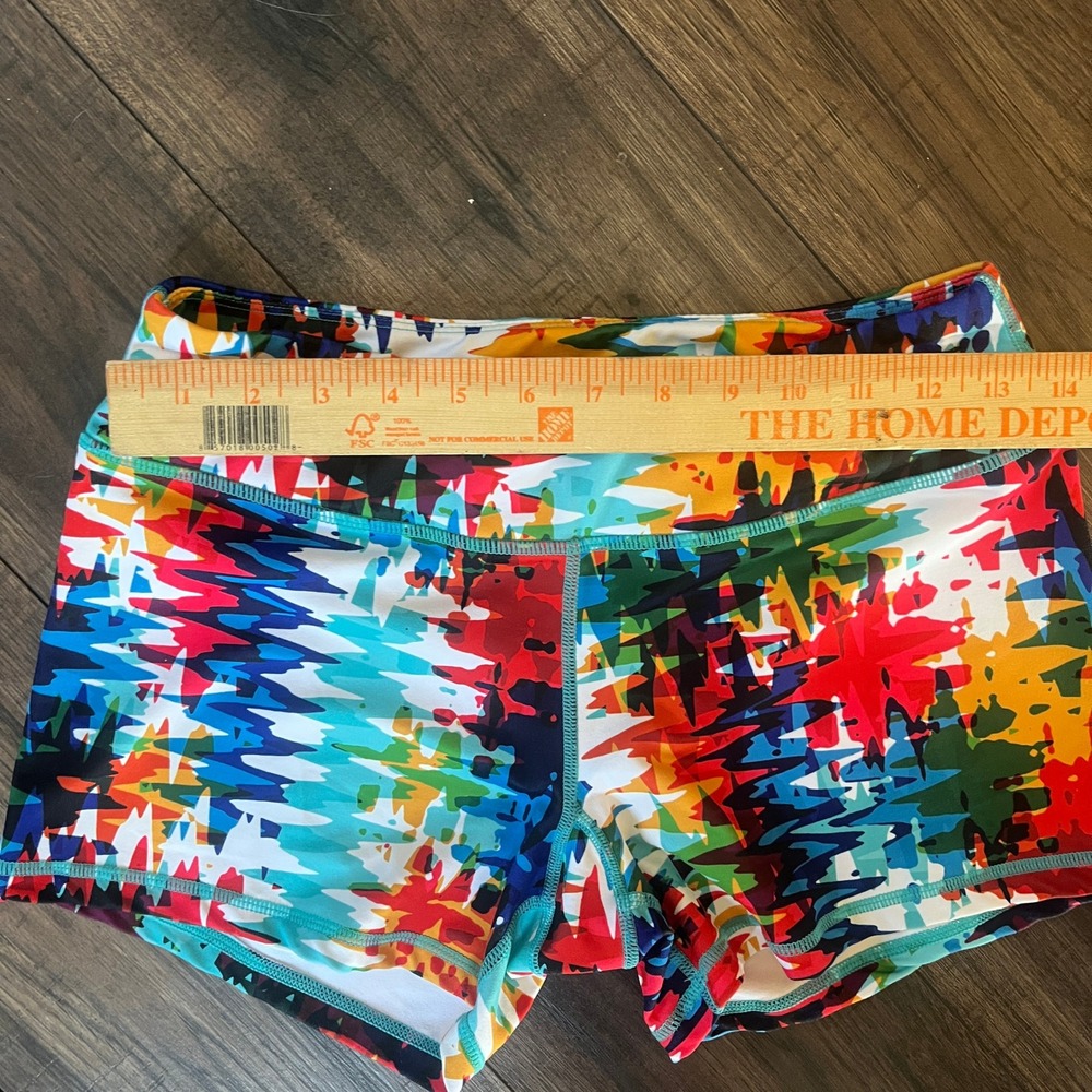 Born Primitive Womens Medium Abstract Geometric Athletic Booty Shorts - Picture 4 of 6